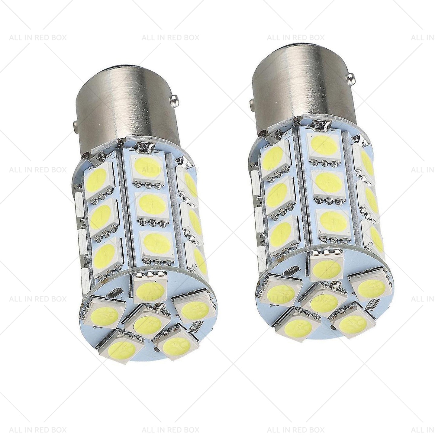 {{ 2x 12V BA15D LED White 27 SMD 5050 For Caravan Car Auto Indicator Signal Light }} - Buy Car Parts Online at {{ Kaka Auto Parts }}.
