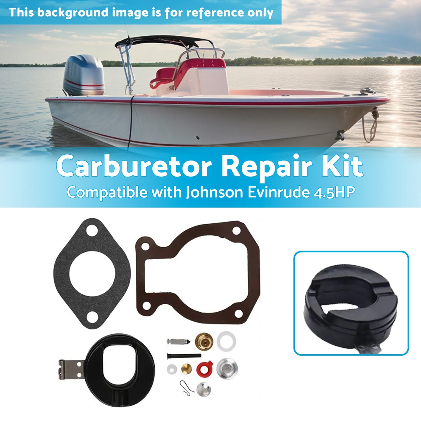 {{ 302-804844002 Carburetor Rebuild Kit Gaskets Suitable for Mercruiser 3. 0L 5. 0L }} - Buy Car Parts Online at {{ Kaka Auto Parts }}.