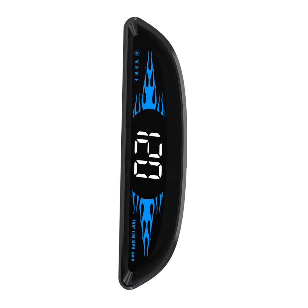 Car HUD Head-Up Display LCD Digital GPS Speedometer with Overspeed Alarm Universal