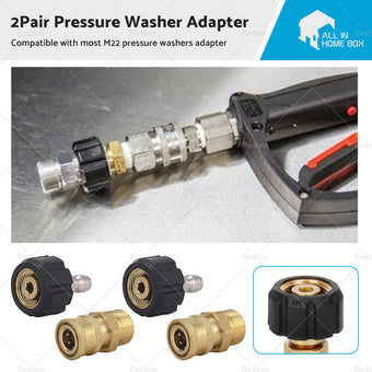 compare product 2 Pair Pressure Washer Adapter 1 4inch Quick Connect Coupler Kit M22-14 Adapter