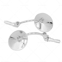 {{ Chrome Round Rearview Bar End Mirror Suitable for Motorcycle Chopper Racer }} - Buy Car Parts Online at {{ Kaka Auto Parts }}.