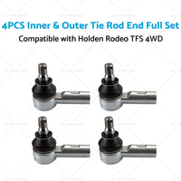 {{ 4PCS Inner  and  Outer Tie Rod End Full Set Suitable for Holden Rodeo TFS 4WD 89-03 }} - Buy Car Parts Online at {{ Kaka Auto Parts }}.