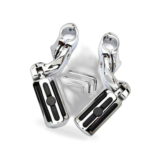 1-1 4 inch  Motorcycle Highway Foot Pegs Chrome Engine Guard Suitable for Harley Davi