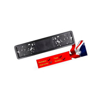 2x European License Plate Cover Frame Holder with Mounting Bracket Suitable for