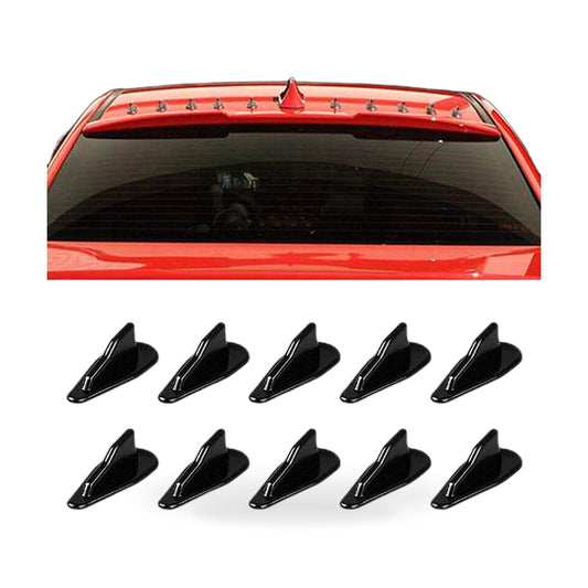 Spoiler Roof Wing Air Vortex Generator Set of 10 Diffuser Shark Fin Kit Suitable
