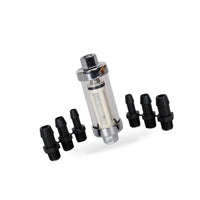 1xChrome Glass Inline Fuel Filter Reusable Washable 1/4" 5/16" 3/8" Universal - BD2