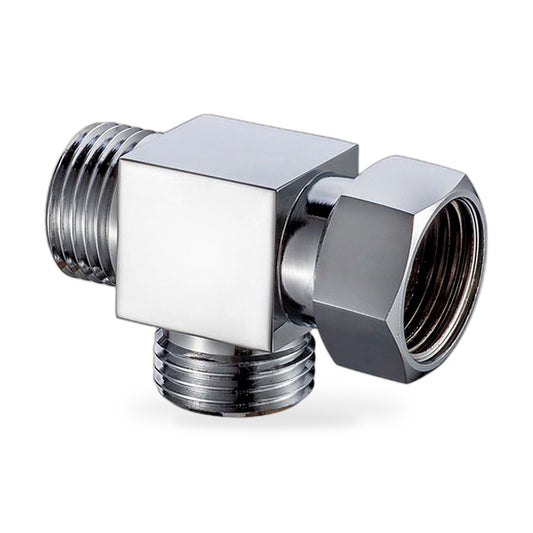 T Connector Toilet Bidet G1/2 3 Way Brass Chrome Diverter T Adapter