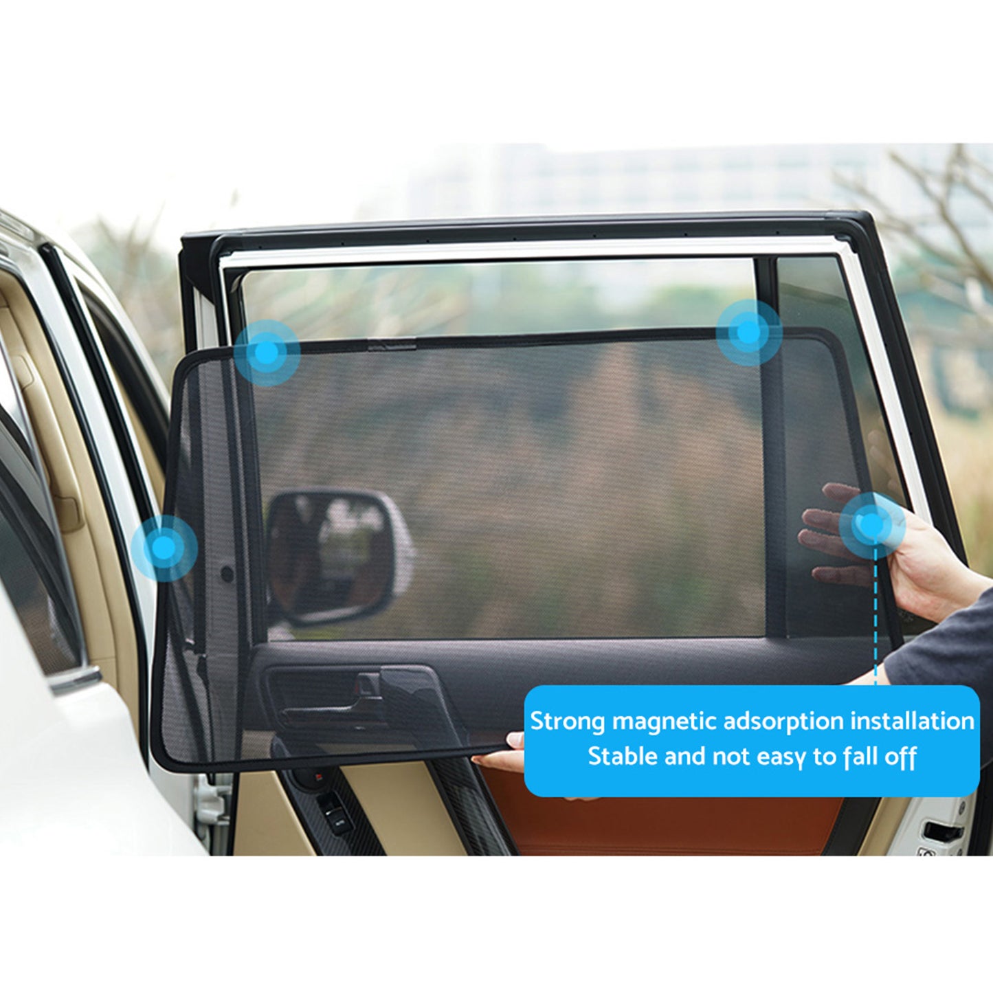 {{ Magnetic Mesh Sun Blind Shades Suitable for Audi Q3 RS Q3 2019-2025 }} - Buy Car Parts Online at {{ Kaka Auto Parts }}.