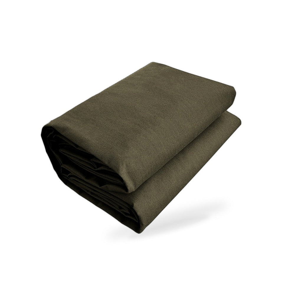 370cm x 610cm Heavy Duty Olive Drab Canvas Tarp Waterproof UV Resistant - BD2