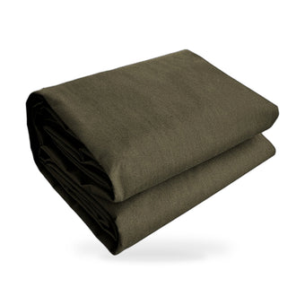 compare product 370cm x 610cm Heavy Duty Olive Drab Canvas Tarp Waterproof UV Resistant