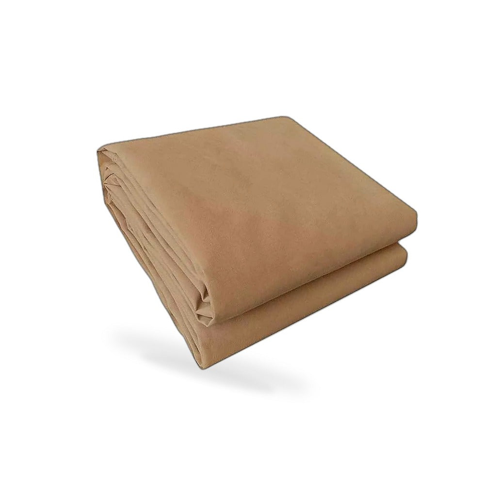 200x400cm Heavy Duty Canvas Tarp Waterproof UV Resistant Tan - Suitable for Car - BD1