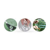 Clear PVC Heavy Duty Tarp 300x400cm Waterproof Plant Cover with Grommets - ZT2
