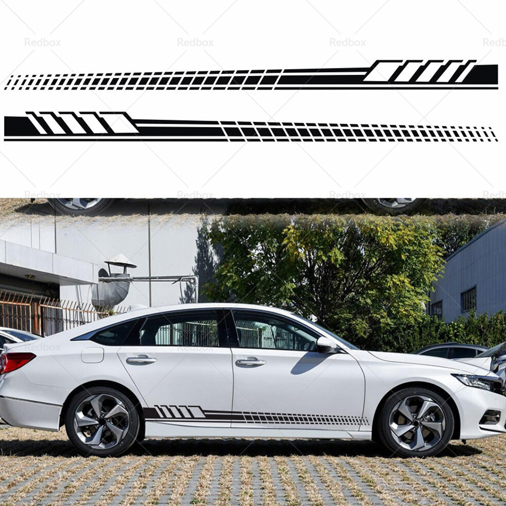 {{ 2pcs set Car Body Stickers Long Stripe Side Skirt Decoration Decals }} - Buy Car Parts Online at {{ Kaka Auto Parts }}.