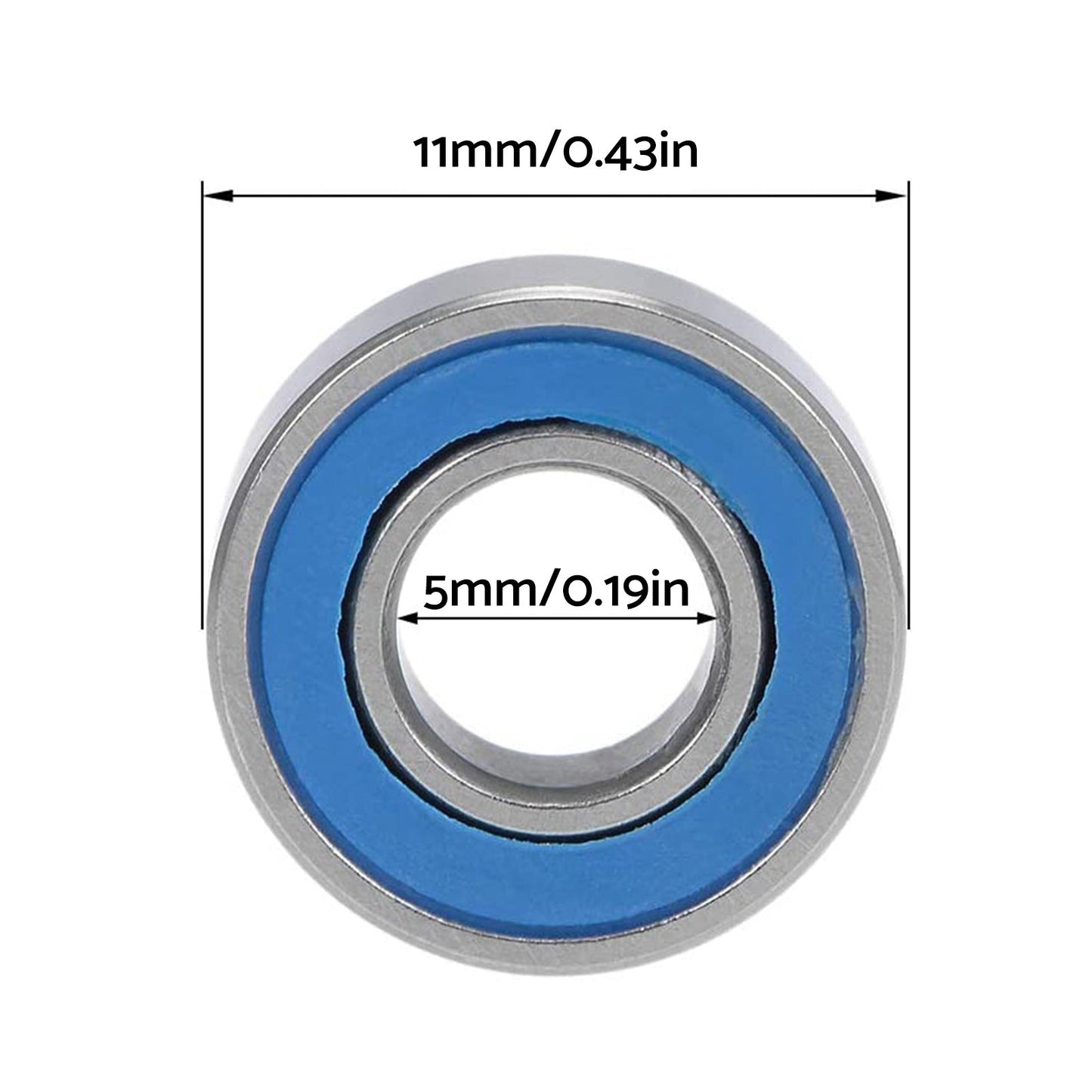 5x11x4mm Bearings For RC Tamiya 1150 HPI MR115-2RS Savage Traxxas Axial Losi
