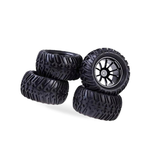 4x Wheel Rim & Tires Suitable for HSP 1:10 Monster Truck RC Car 12mm Hub