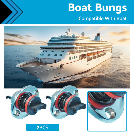 {{ 2x Boat Bungs Chrome Base with plastic Bung Coarse Thread Transom Bung Complete }} - Buy Car Parts Online at {{ Kaka Auto Parts }}.