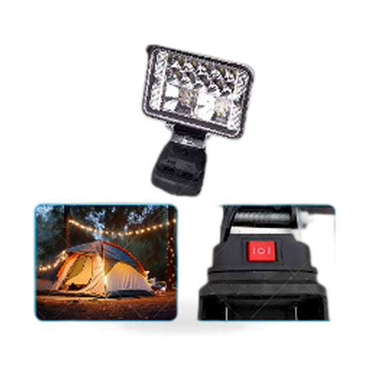 3in 18V LED Work Light Torch with 2x USB Ports Suitable for Makita