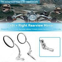 {{ Chrome Round Rearview Bar End Mirror Suitable for Motorcycle Chopper Racer }} - Buy Car Parts Online at {{ Kaka Auto Parts }}.