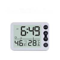 Small Mini Digital Clock with Temperature Display Suitable For Travel, LCD LED, Alarm, Battery Operated ¨C Black & White