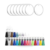120PCS Sublimation Blanks Keychains Bulk Keychains Ornament Set with Tassels - ZT2
