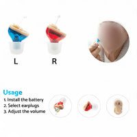 Digital Invisible Hearing Aid MiNi CIC Small Sound Voice Amplifier Enhancer L R