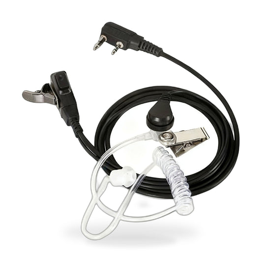 2PCS Covert Acoustic Tube Earpiece Headset Mic Suitable for Kenwood