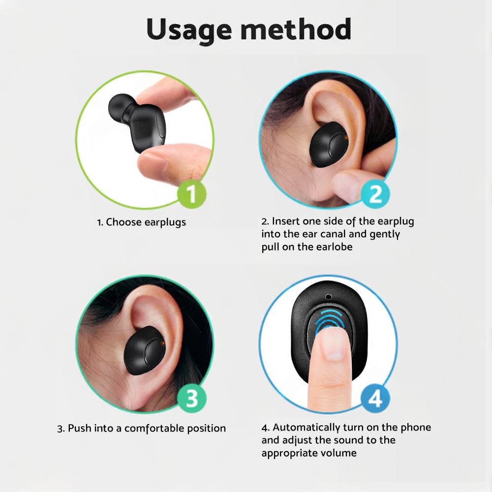 1 Pair Digital Rechargeable Hearing Aids In Ear Enhancer Sound Voice Amplifier