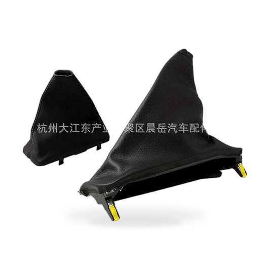 Set Handbrake and T-Bar Boot Cover Black Leather Suitable for Ford Falcon FG FG-