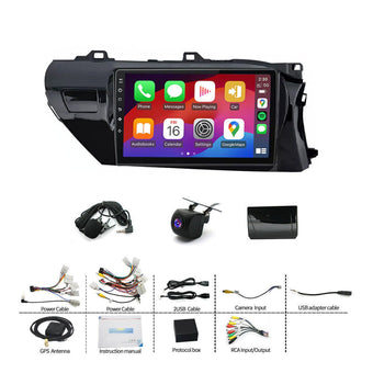 compare product Carplay Android Auto Camera Navi Head Unit Suitable for Toyota Hilux 2015-2022 With Apple Carplay Android Auto