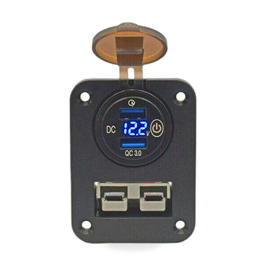 50A Dual USB Socket Flush Mount Recessed Plate Suitable for QC 3.0