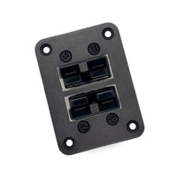 Dual Twin Aluminum Flush Mount Plate Suitable for Anderson Style Plug 50A