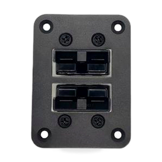 Dual Twin Aluminum Flush Mount Plate Suitable for Anderson Style Plug 50A