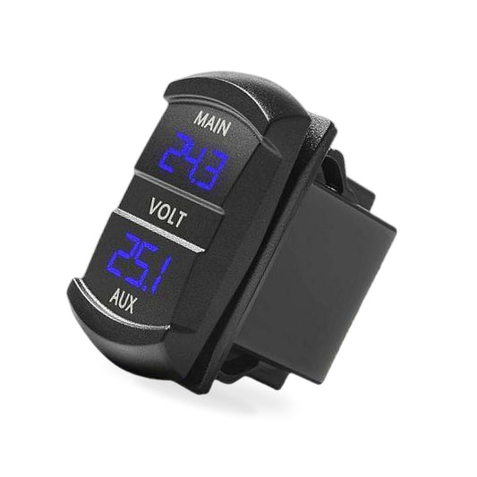12V-24V Dual Voltmeter Battery Monitor LED Digital Car Boat Marine Gauge