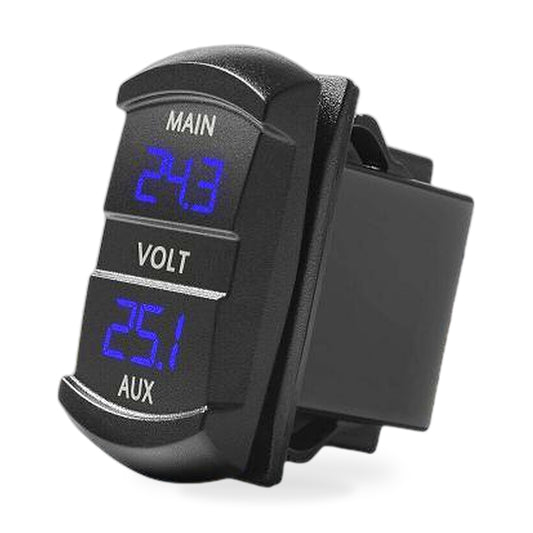 12V-24V Dual Voltmeter Battery Monitor LED Digital Car Boat Marine Gauge