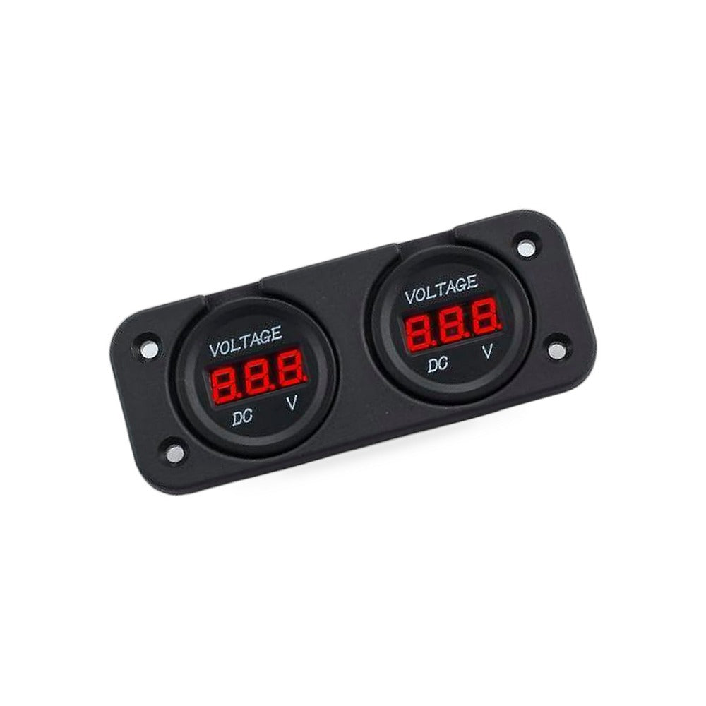 Digital LED Volt Meter Dual Battery Monitor Suitable for Boat Marine DC 12V-24V