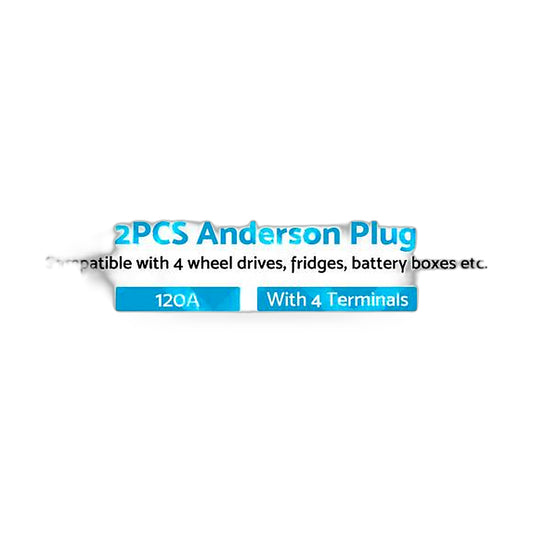 2x Grey Anderson Style Plug 120A Heavy Duty Connector Suitable for Universal Use