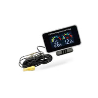 2-in-1 Car Digital LCD Water Temperature Meter & Voltmeter Gauge Suitable for 12