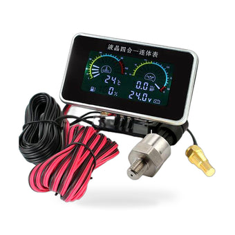 compare product 4-in-1 Car LCD Digital Gauge Suitable for Oil Pressure Voltage Water Temperature