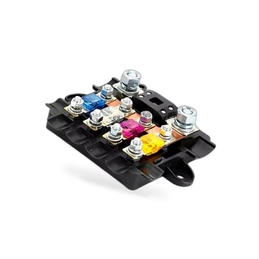BX2054 fuse box+fuse pads (5 pieces: 300A, 150A, 80A, 100A, 60A), BX2054 fuse box five way one in and four out fuse holder box modified RV power protection collector - BD1