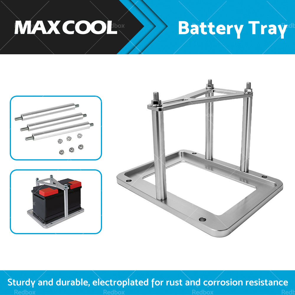 Universal Aluminum Billet Battery Tray Hold Down Relocation Box Mount OEM 551181