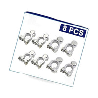 8PCS Car Battery Terminals Positive Negative Connectors Suitable for Most Car Bo
