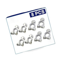 8PCS Car Battery Terminals Positive Negative Connectors Suitable for Most Car Bo
