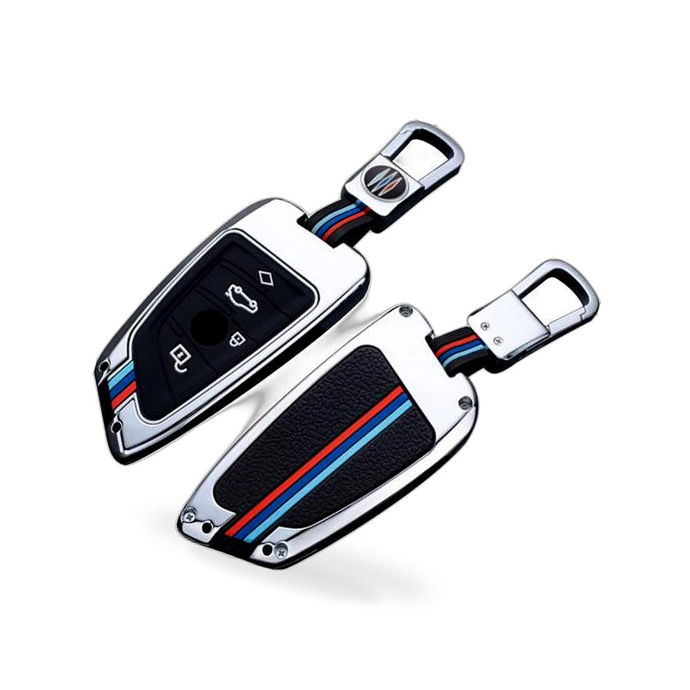 Key Fob Cover Case, Keychain, Metal Shell Cover Compatible for BMW 2 5 6 7 X1 X2 X3 X5 X6 Series - BD1