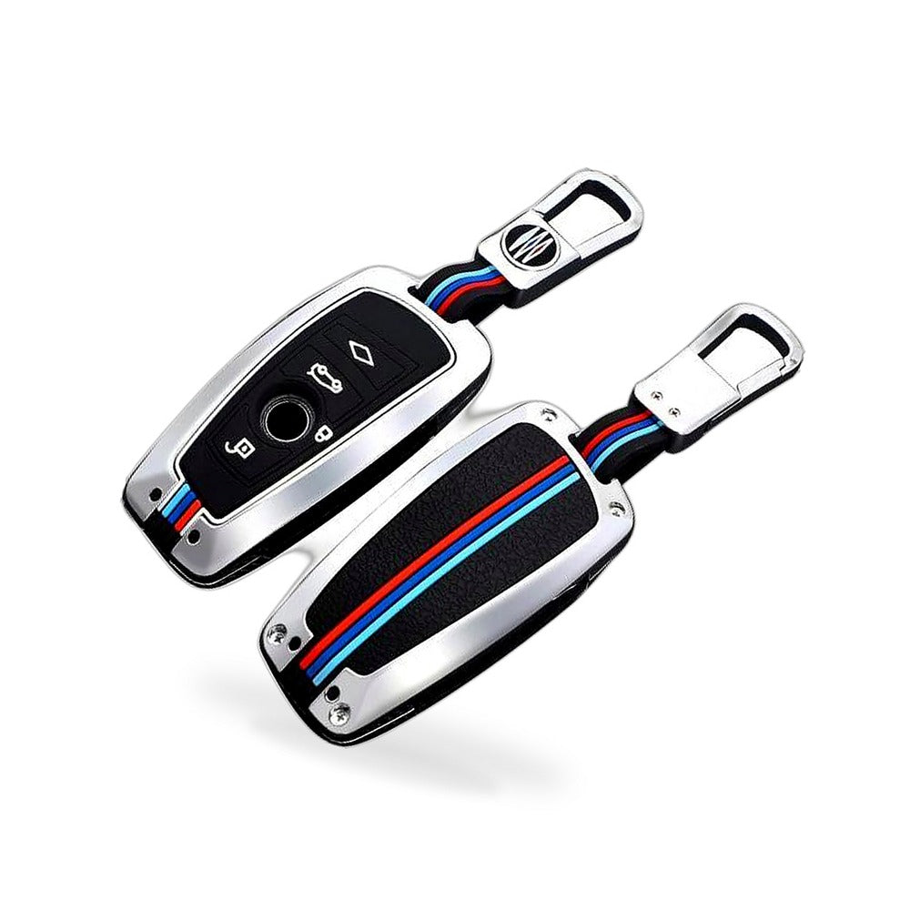 Key Fob Cover Case, Keychain, Metal Shell Cover Compatible for BMW 2 5 6 7 X1 X2 X3 X5 X6 Series - BD1