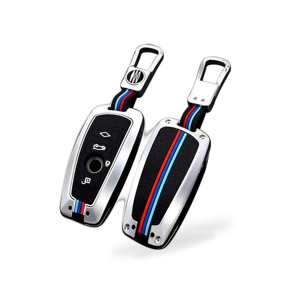 Key Fob Cover Case, Keychain, Metal Shell Cover Compatible for BMW 2 5 6 7 X1 X2 X3 X5 X6 Series - BD2