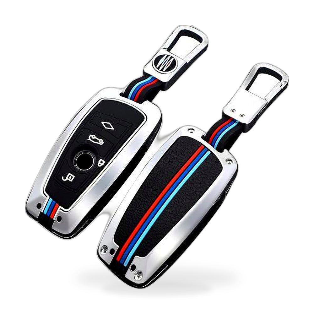 Key Fob Cover Case, Keychain, Metal Shell Cover Compatible for BMW 2 5 6 7 X1 X2 X3 X5 X6 Series - ZT2
