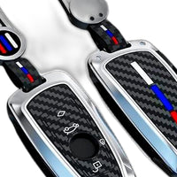 Key Fob Cover Case, Keychain, Metal Shell Cover Compatible for BMW 2 5 6 7 X1 X2 X3 X5 X6 Series - XQ1