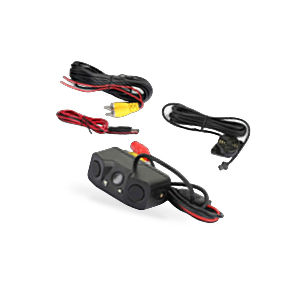 3in1 170° Car Reverse Rear View Camera with Backup Radar Parking Sensor - BD3