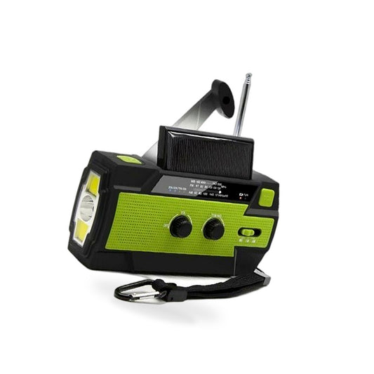 Emergency Solar Hand Crank Weather Radio 4000mAh Power Bank Charger Flash Light