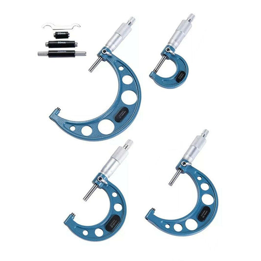 4x Outside Micrometer Set 0¡§C100mm Carbide Tip Precision Measuring Tool 0.01mm Suitable For Machinist